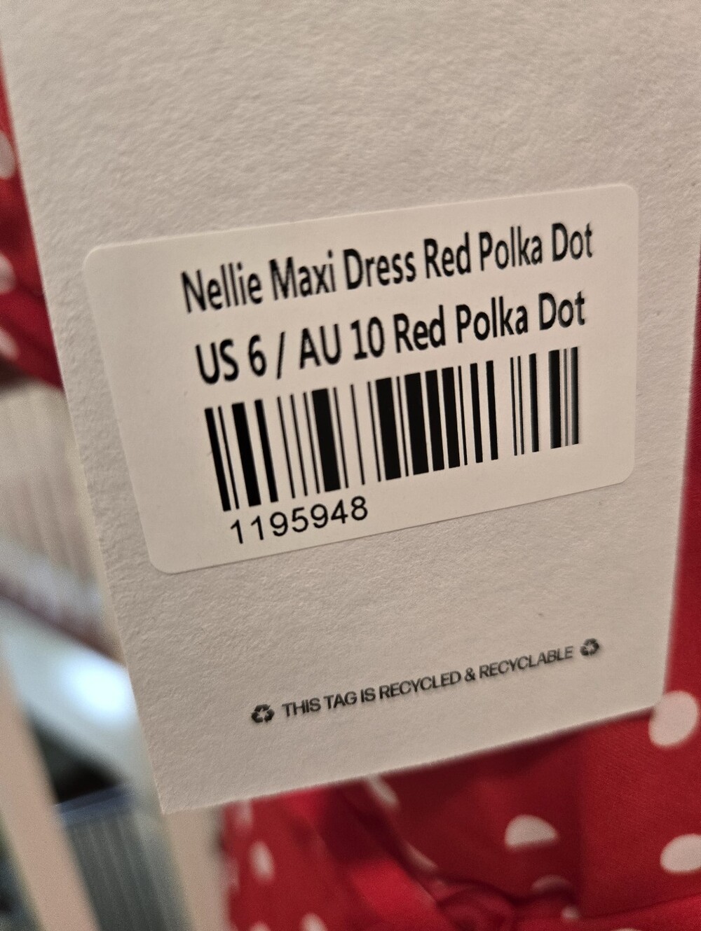 Princess Polly Red Polka Dot V-Neck Maxi Dress by - Picture 2 of 3